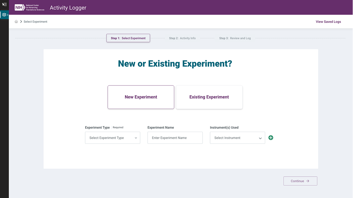 Activity Logger screen 01