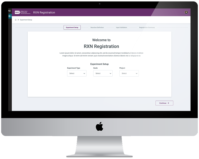 RXN Registration prototype preview