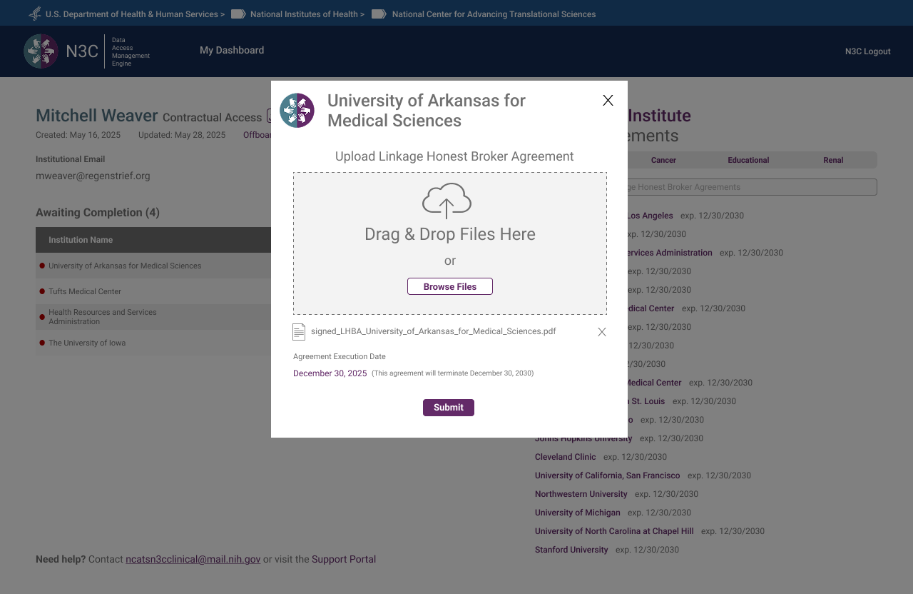 LHBA upload confirmed