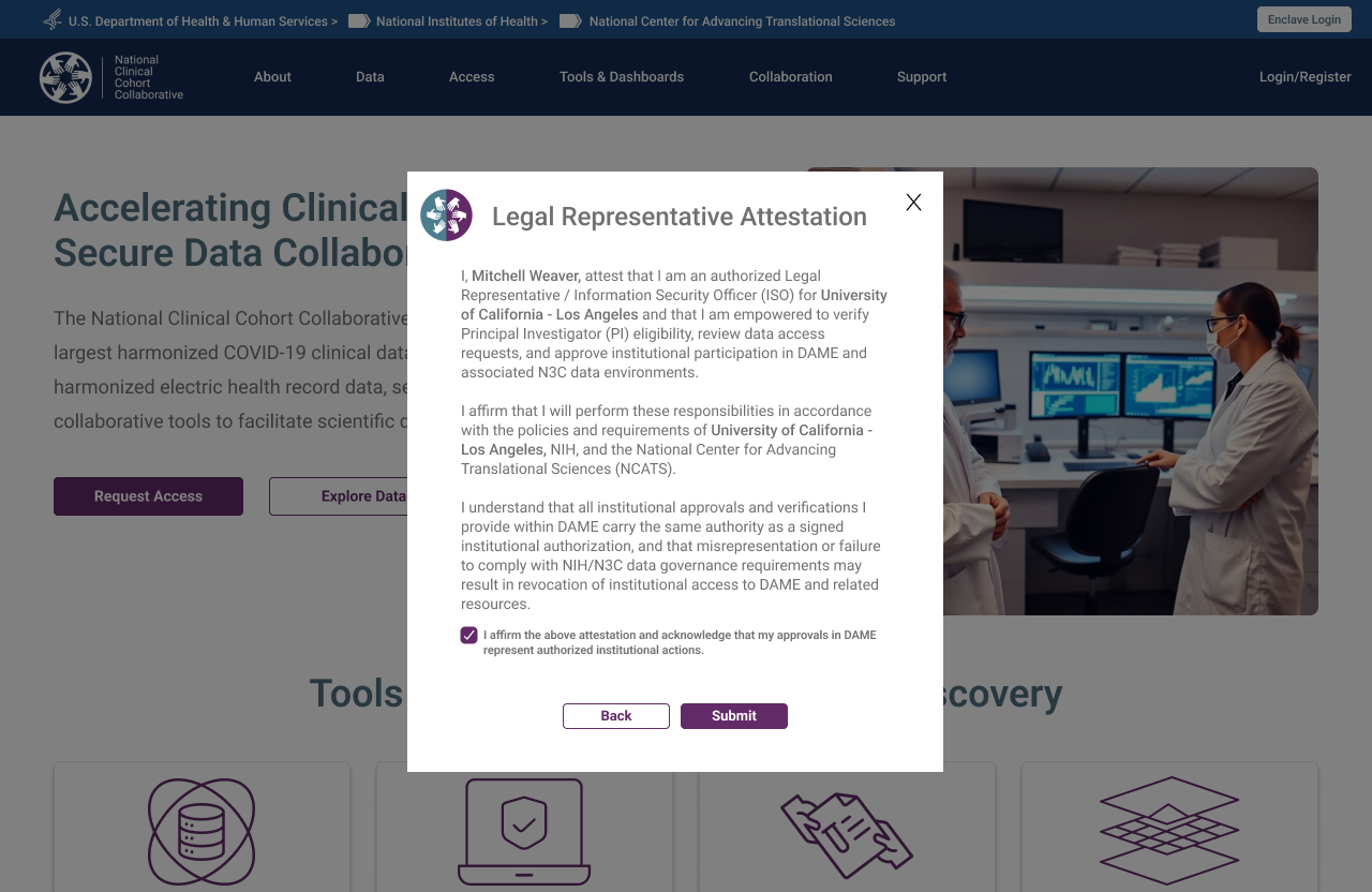 Legal Representative role attestation