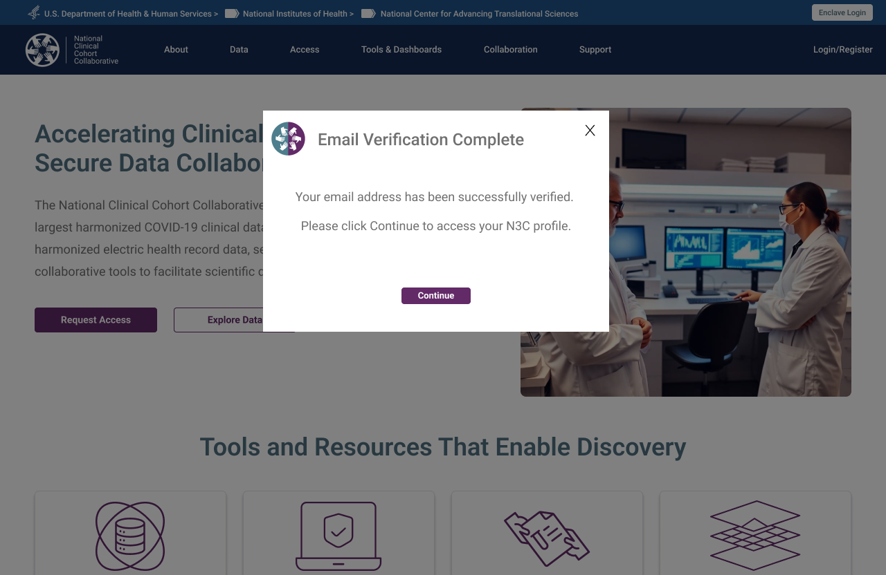 Email verification complete