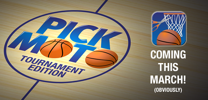 Pickmoto Tournament Edition pre-launch banner — coming this March