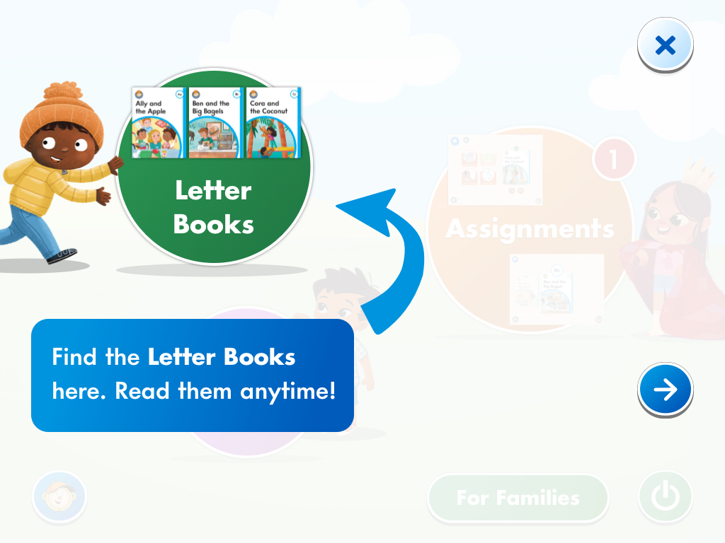 MMAZ tutorial — Mat Man highlights the Letter Books section